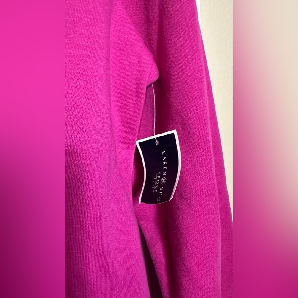 NWT Karen Scott Sport Crewneck Pullover Sweatshirt Size 0X - Picture 5 of 6